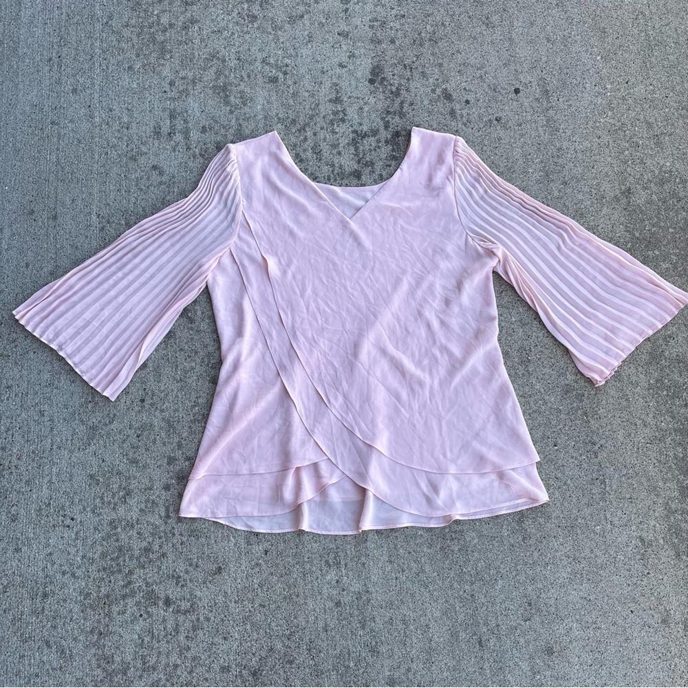 Laurie Felt Los Angeles Elegant Pink Women's Tunic Top